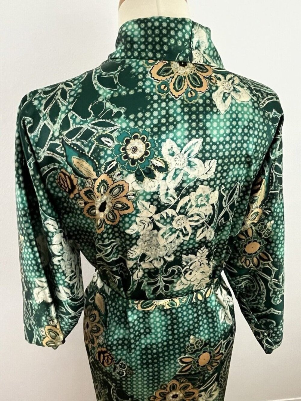Vintage California Dynasty Lingerie Dressing Gown Peignoir Robe Women's L - Picture 9 of 14